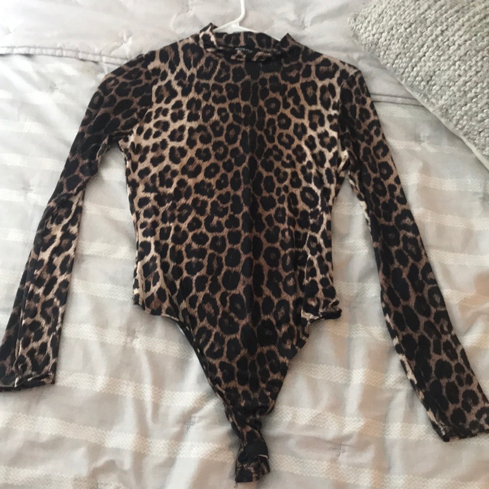 Leopard Animal Print bodysuit Pretty Little Thing